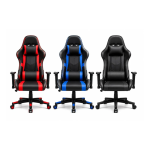 XL Gaming Καρέκλα Racing με RGB LED Φωτισμό – Μαύρο/Κόκκινο - Image 3