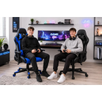 XL Gaming Καρέκλα Ergonomic Racing – Μαύρη / Μαύρη-Μπλε - Image 3