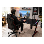 Gaming Desk Z-RYS με RGB LED – Carbon Επιφάνεια & Μεταλλικό Z-Frame 120 × 60 × 75 cm - Image 3