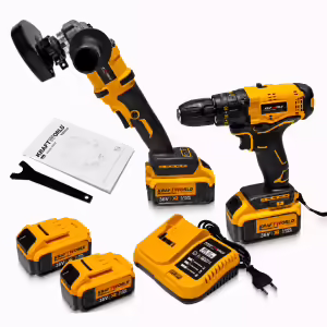 Kraftworld Σετ Brushless Δραπανοκατσάβιδο & Γωνιακός Τροχός 125mm