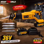 Kraftworld Σπαθοσέγα Μπαταρίας 36V Brushless με 2 Μπαταρίες & Φορτιστή - Image 2