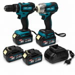 KRAFTWORLD TOOLS-TM25 Σετ 36V Κρουστικό Δραπανοκατσάβιδο & Brushless Μπουλονόκλειδο με 2 Μπαταρίες 8Ah
