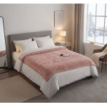 Διπλή Ηλεκτρική Κουβέρτα 2 Όψεων 120W 180×160cm – Ροζ - Image 2