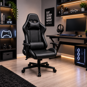 XL Gaming Καρέκλα Ergonomic Racing – Μαύρη