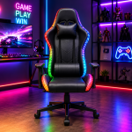 XL Gaming Καρέκλα Racing με RGB LED Φωτισμό – Μαύρο