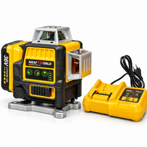 Kraftworld Αυτορυθμιζόμενο Γραμμικό Αλφάδι Laser Πράσινης Δέσμης 50m